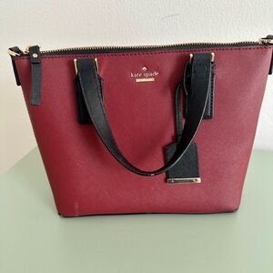 Kate Spade Burgundy and Black Tote
